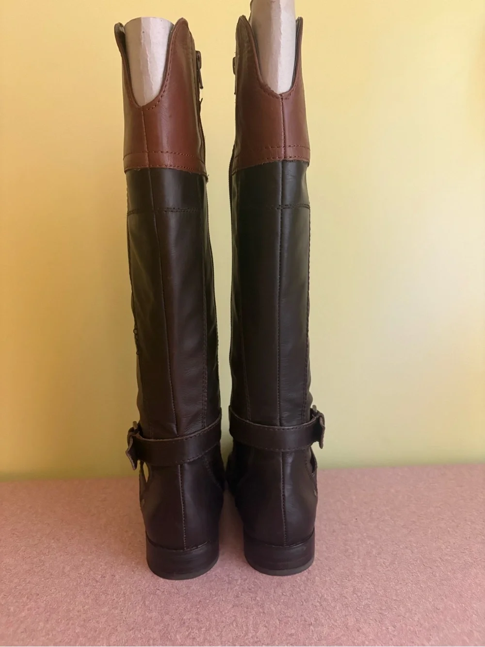 Marc Fisher Two-Tone Brown Over-the-Knee Riding Boots